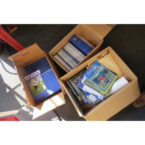 1197 - Thre boxes of mainly Ipswich Town football programmes and related dating from 1960's - 2000's