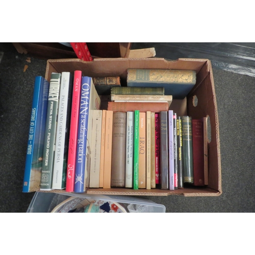 1218 - A box of books on the Middle East, Arabia, etc
