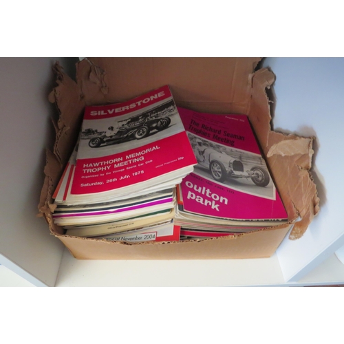 1372 - One hundred plus assorted motor racing programmes c.1970's and later, mainly historic racing includi... 