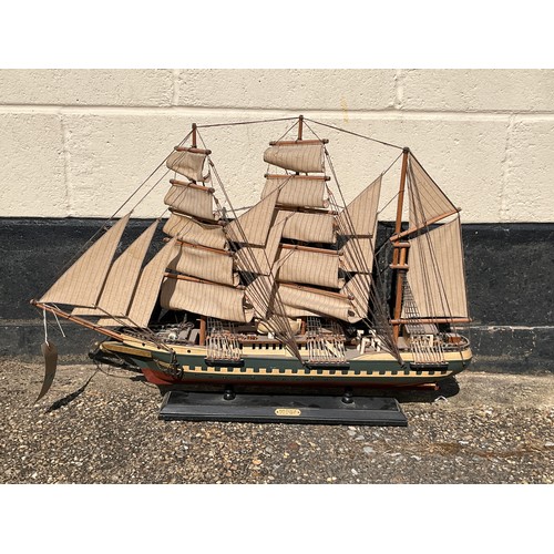 8004 - A model of a merchant navy ship, ‘Reliance’ circa 1831, approx 82cm high x 56.5cm long      (E) £30-... 