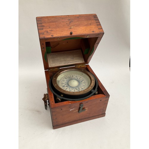 8063 - An early 20th Century Kelvin Bottomley & Baird Ltd ship’s compass circa 1915 WWI, with broad arrow W... 