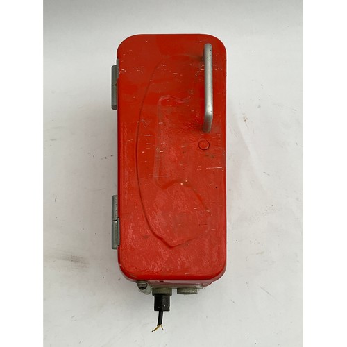 8042 - A mid to late 20th Century ship’s telephone, red enamelled case