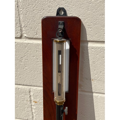 8038 - A marine stick barometer, no visible maker’s name, mounted on mahogany board    (E) £30-50    BYGONE... 