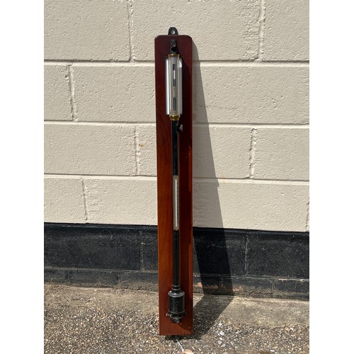 8038 - A marine stick barometer, no visible maker’s name, mounted on mahogany board    (E) £30-50    BYGONE... 