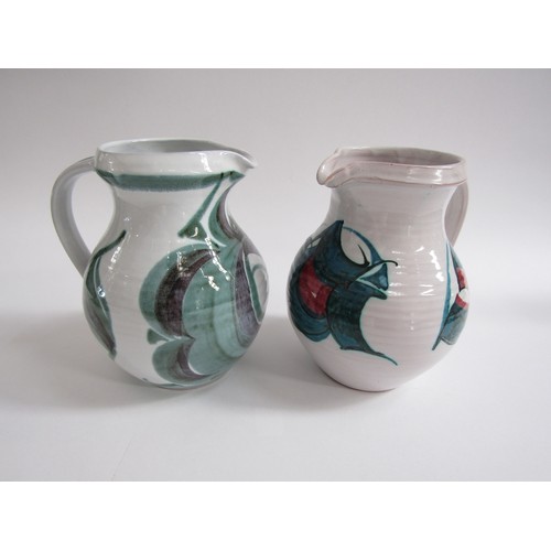 7109 - ALAN CAIGER-SMITH (1930-2020): Tin glazed earthenware jug with typical stylised decoration with year... 