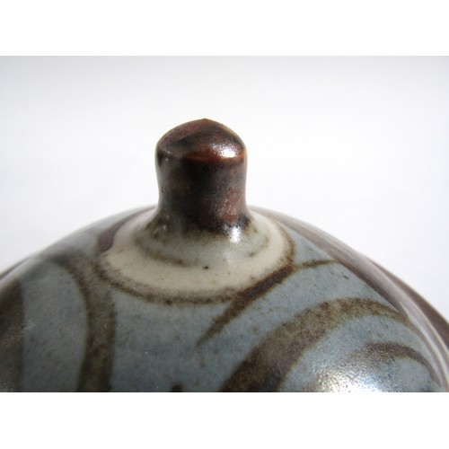 7078 - BERNARD LEACH (1887-1979) (ARR) A St Ives Pottery lidded preserve pot with painted detail. St Ives s... 