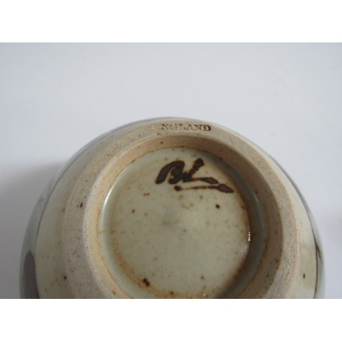 7078 - BERNARD LEACH (1887-1979) (ARR) A St Ives Pottery lidded preserve pot with painted detail. St Ives s... 