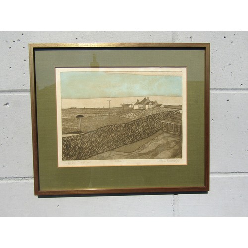 7524 - JOHN BRUNSDON (1933-2014): An etching and aquatint, ‘Suffolk Coastline’, signed and numbered 40/100,... 