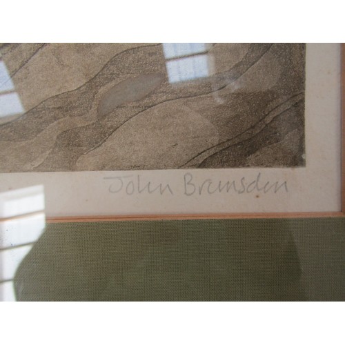 7524 - JOHN BRUNSDON (1933-2014): An etching and aquatint, ‘Suffolk Coastline’, signed and numbered 40/100,... 