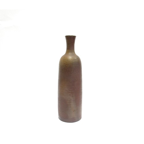 7060 - JOANNA CONSTANTINIDIS (1927-2000) A studio pottery early cylindrical vase, brown glazed.  Impressed ... 