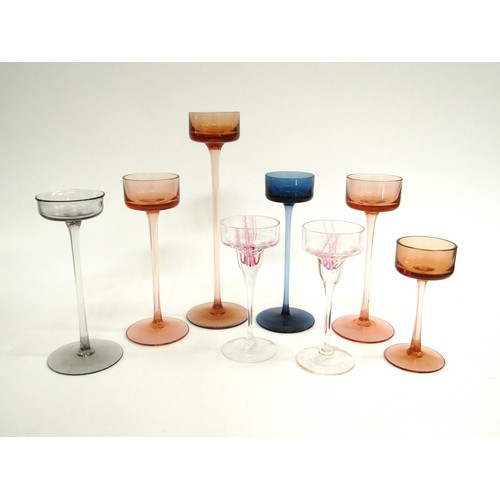 7185 - A Collection of Wedgwood Brancaster and other candlesticks in various colours, tallest 27.3cm   (R) ... 