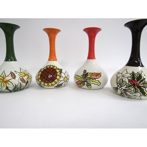 7003 - A set of four Lorna Bailey 'Four Seasons' vases, limited editions No.100/250, marks to bases, 20cm h... 