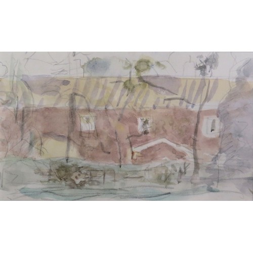 7575 - MARY POTTER OBE (1900-1981): Two framed and glazed pencil and watercolour sketches on paper, one of ... 