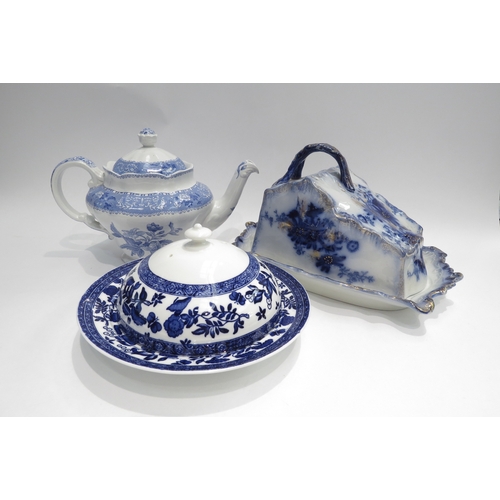 4428 - Three pieces of blue and white china including Coalport, Spode and Flero blue  (R)  £15