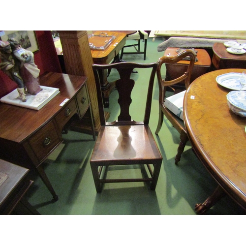 4072 - A near pair of early 19th Century East Anglian elm chairs with flat seats over chamfered square legs... 