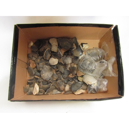 4324 - A box containing a selection of worked flint items     (E) £20-30 (Group?)