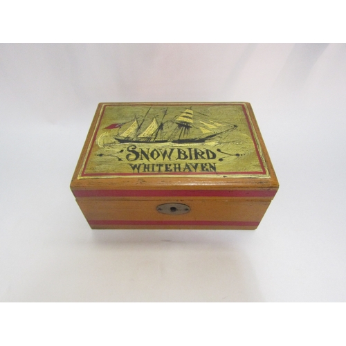 4317 - An early 20th Century trinket box painted with 