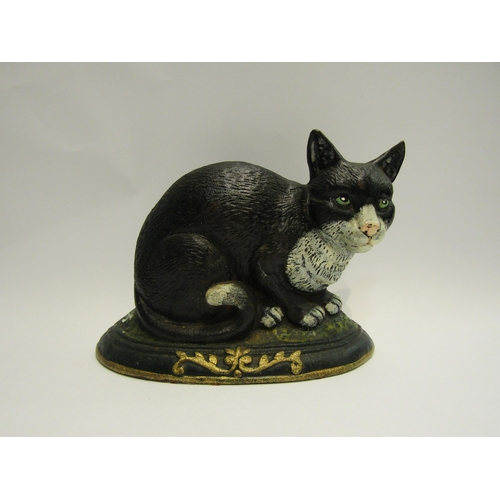 4168 - A cast iron Cat design doorstop, 23cm tall