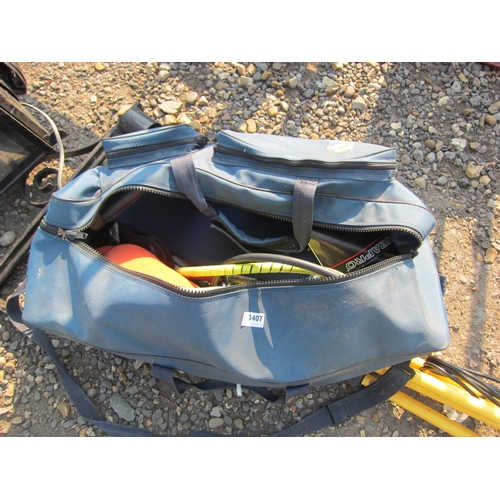 3407 - A bag containing mixed diving equipment