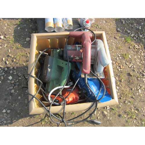 3457 - A tub containing mixed power tools.  DTI Failure: Please see information pages