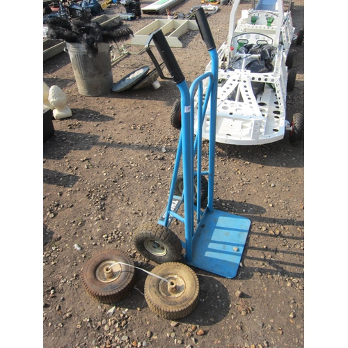 3461 - A sack barrow and spare wheels