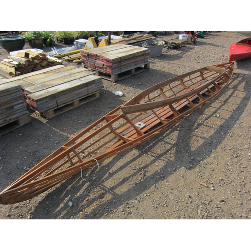 3506 - A vintage canoe frame