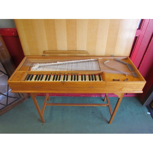 4024 - A 1970's clavichord, cased in oak, by Brian Joseph Summers, an aircraft engineer, built in 1974, wit... 