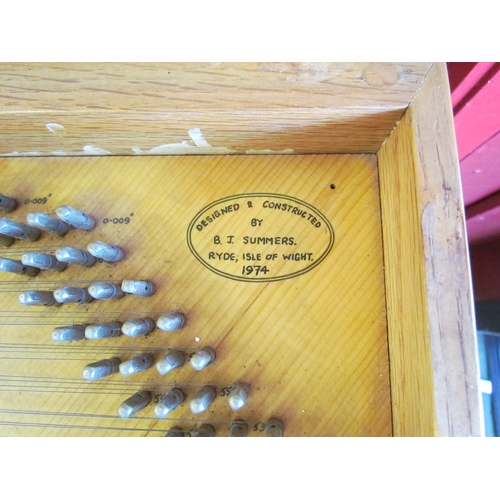 4024 - A 1970's clavichord, cased in oak, by Brian Joseph Summers, an aircraft engineer, built in 1974, wit... 