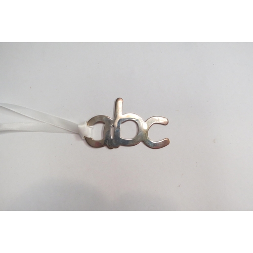 4419 - A Carrs silver bookmark of abc form.  Sheffield assay