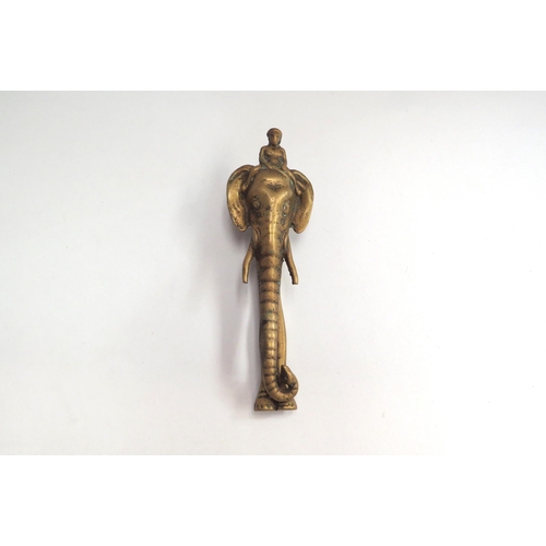 4423 - A pair of novelty brass elephant form nut crackers marked Africa