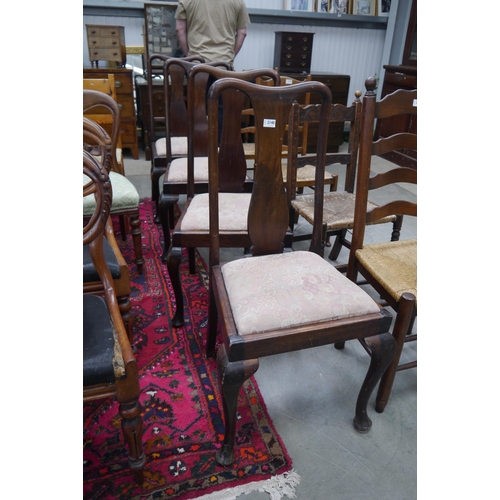 2181 - Four late Edwardian Queen Anne style dining chairs