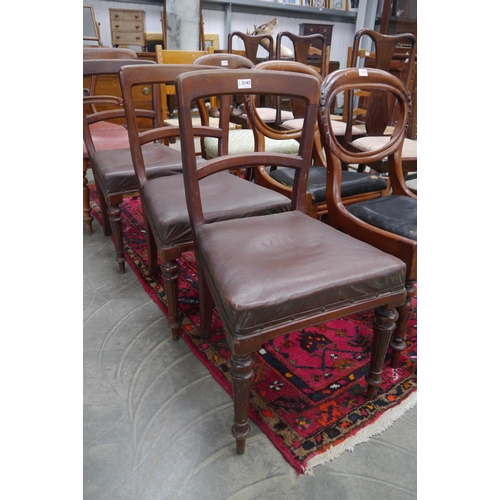 2186 - Five assorted Victorian mahogany dining chairs   (E) £5-10