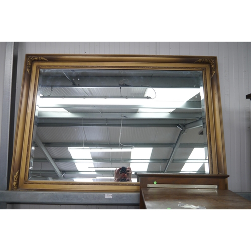 2237 - A gilt framed bevel edged mirror, 92cm x 127cm   (R) £20