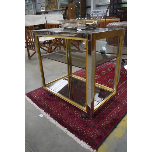 2277 - A 1970's Italian chrome side table table by 