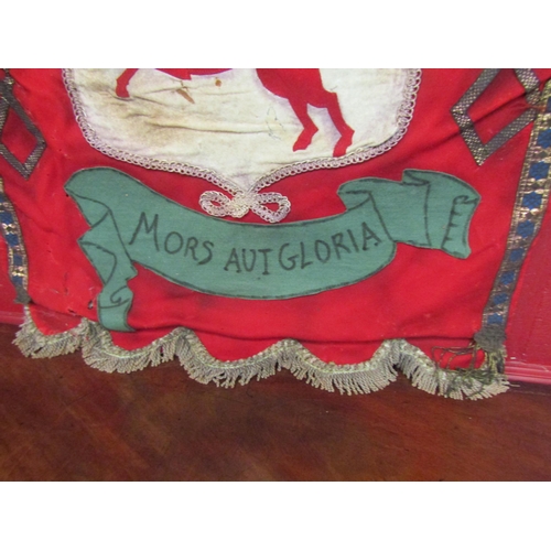 4171 - A handmade military embroidered banner, 80cm x 70cm