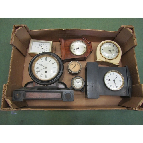 4268 - A selection of mainly mantel clocks including Gabriel, Camerer Cuss & Co., London WC1, Smith's and V... 