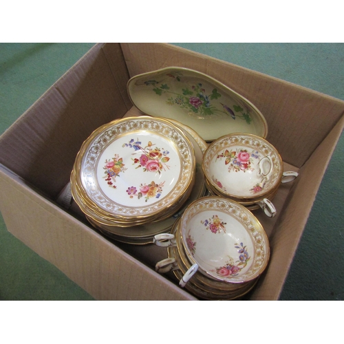 4269 - A Hammersley China floral part tea service edged in gilt (a/f).  A set of eight 19th Century Wedgwoo... 