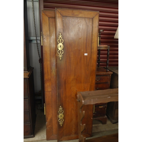 2103 - A Georgian mahogany secretaire glazed bookcase, base a/f   (E) £30-50