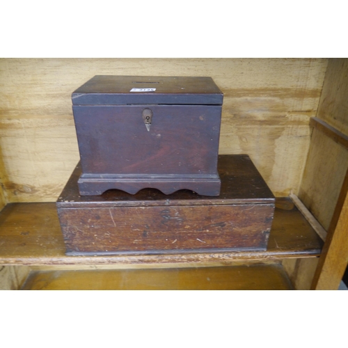 2125 - Two Georgian lock boxes