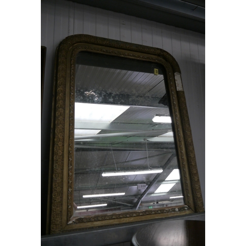 2159 - A French gilt gesso mirror a/f