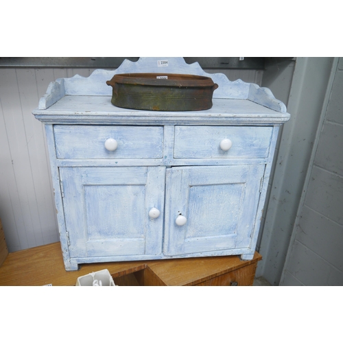 2304 - A child's cupboard painted blue   (E) £20-30