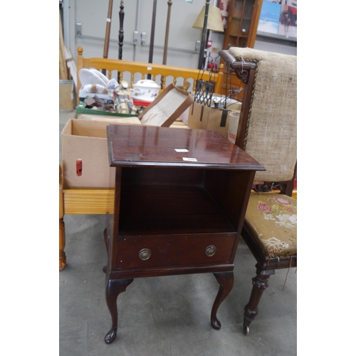 2351 - A mahogany night stand on cabriole legs