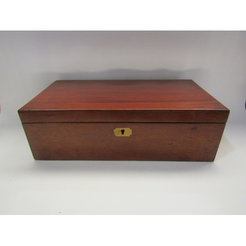 4329 - A Victorian mahogany writing box with fitted interior, together with an inlaid sewing box (2)