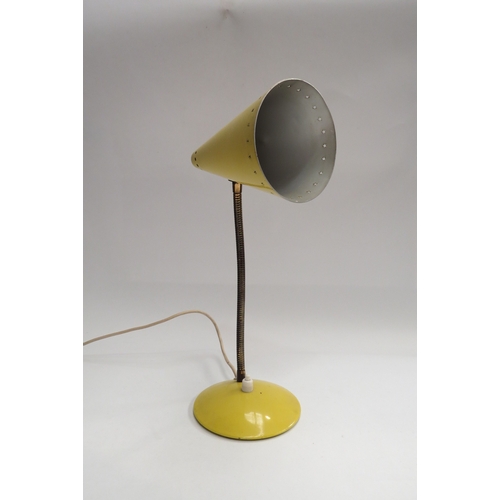 4429 - A mid-20th Century 'Atomic' style yellow desk lamp  (E)  £15-20