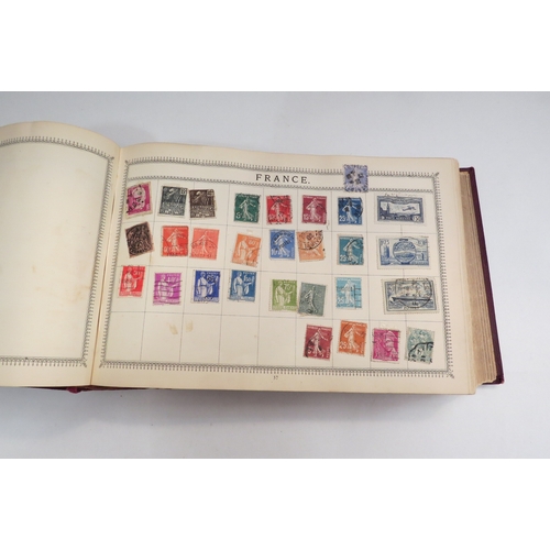 4436 - A Victorian stamp album containing World stamps including Holland, U.S.A, France, Germany etc. (100'... 