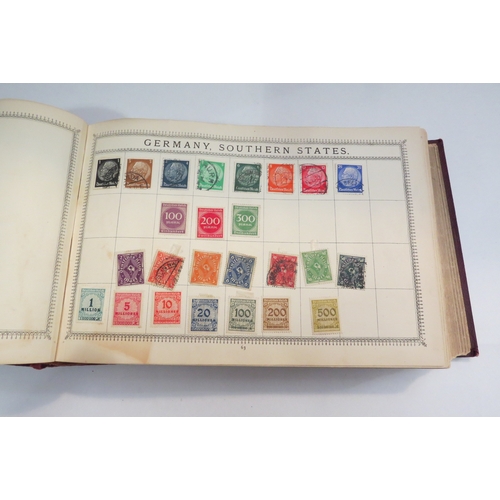 4436 - A Victorian stamp album containing World stamps including Holland, U.S.A, France, Germany etc. (100'... 