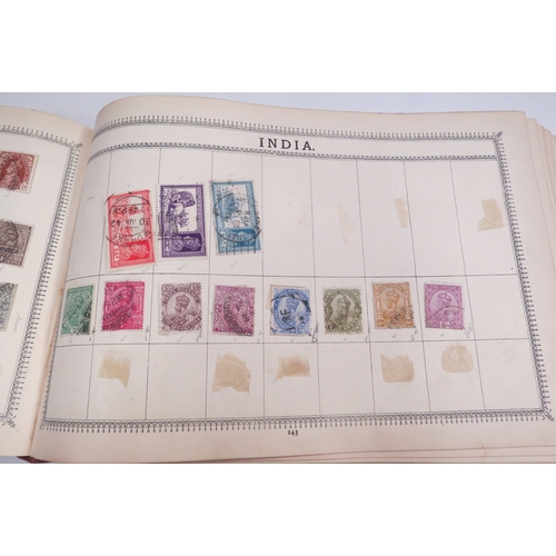 4436 - A Victorian stamp album containing World stamps including Holland, U.S.A, France, Germany etc. (100'... 