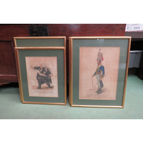 4447 - Eight various prints including military and scholar examples, gilt framed and glazed