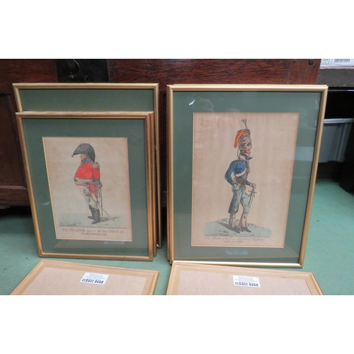 4447 - Eight various prints including military and scholar examples, gilt framed and glazed