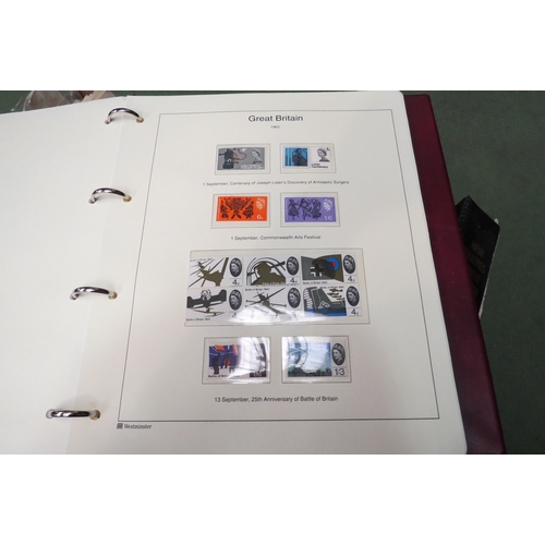 4472 - A collection of postage stamps of the World, principally first half of 20th Century onwards, two box... 